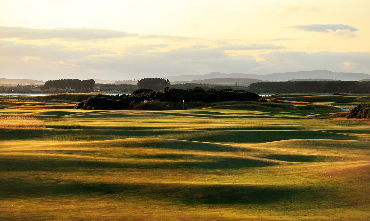 A view of the undulating sixth fairway